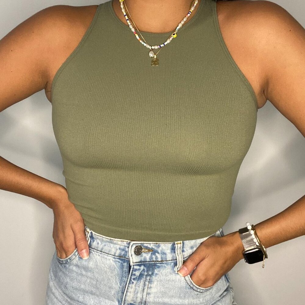 green military green top - Picture 2 of 2